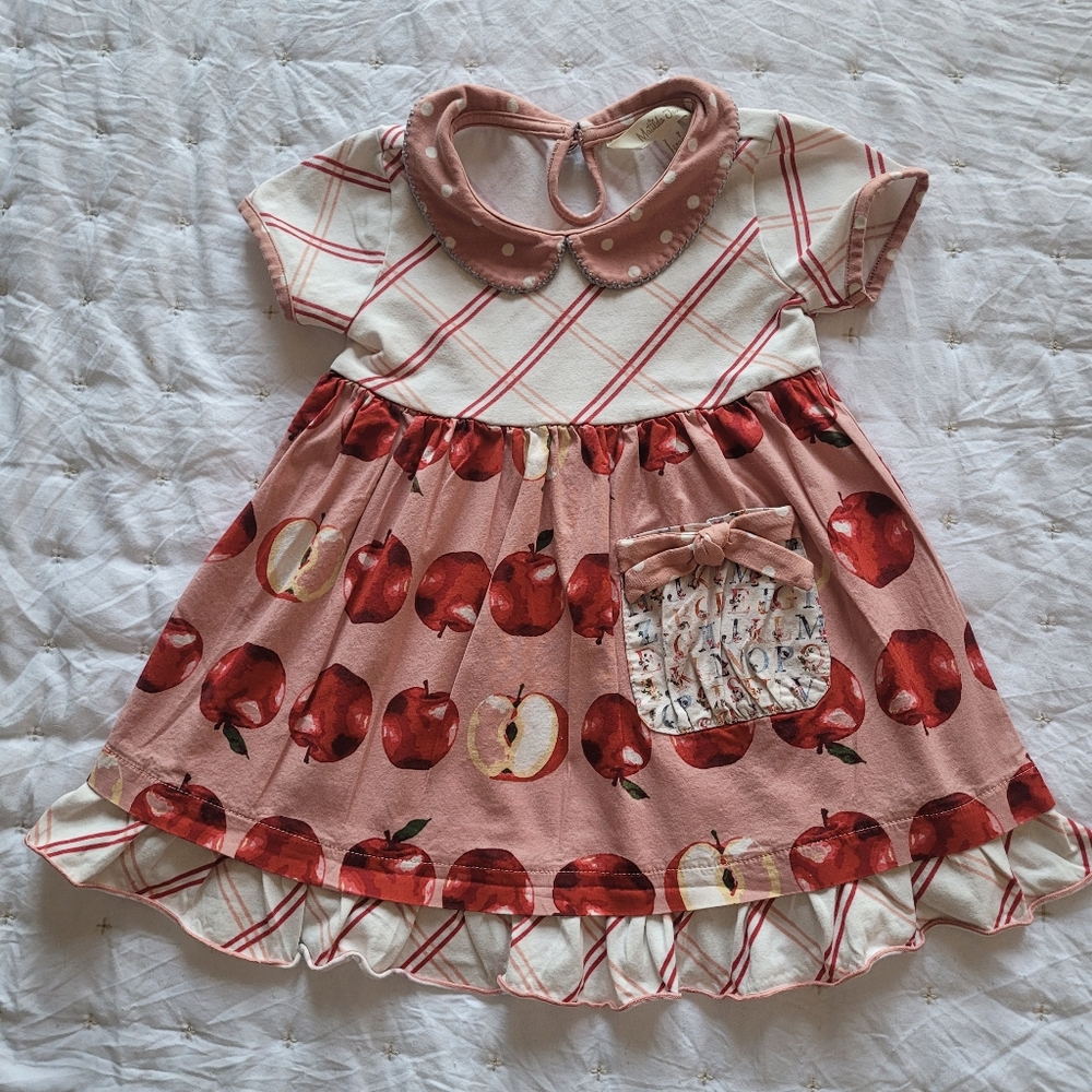 Matilda Jane Pink and Cream Apple Dress